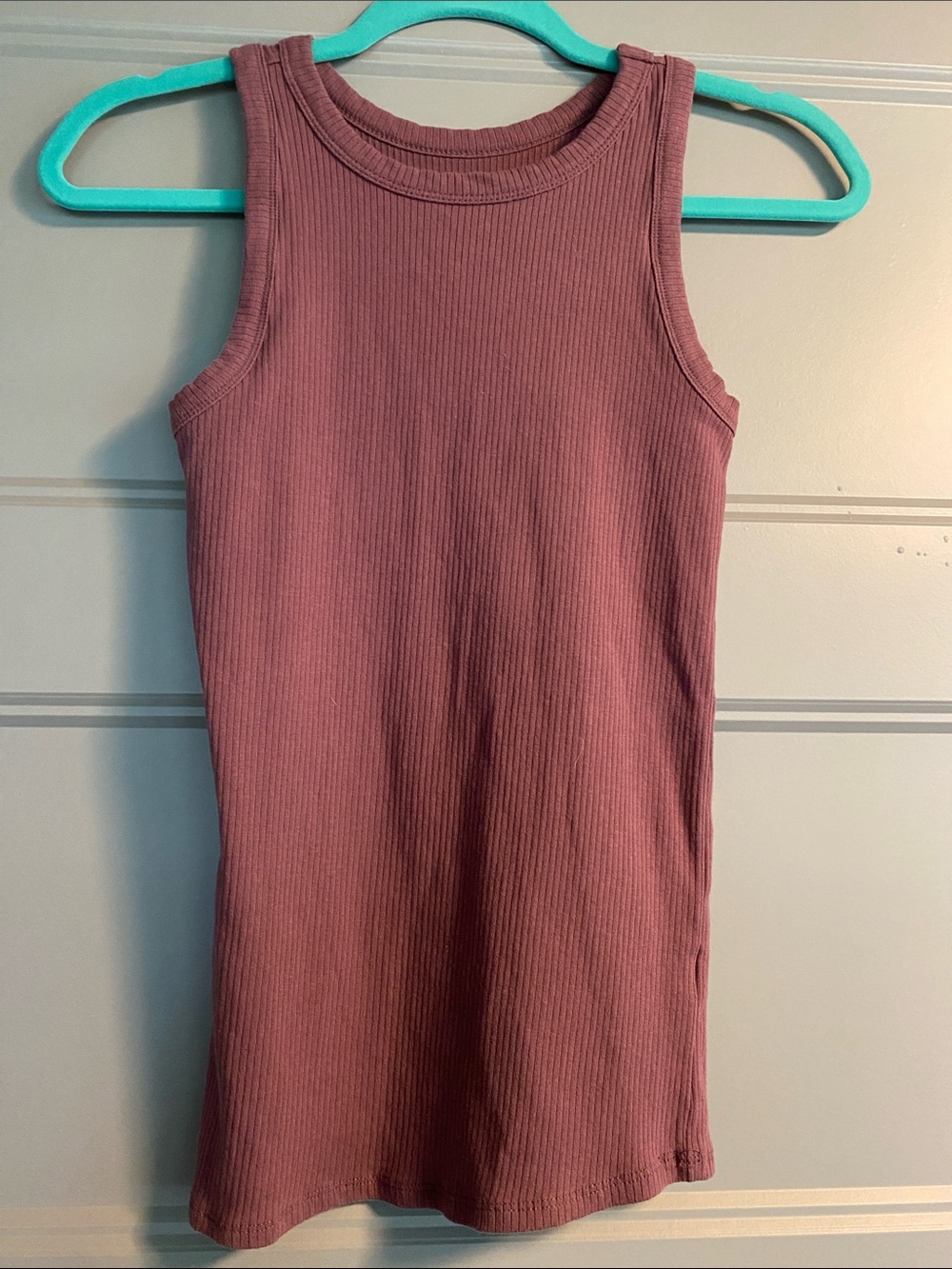 Maurices 247 Ribbed Tank Top in Dusty Mauve